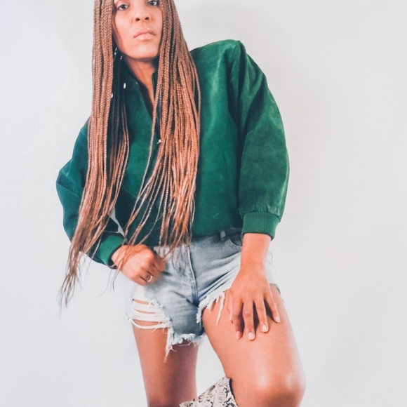 Vintage Jackets & Blazers - Vintage Leather Bomber Jacket